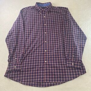 Chaps Easy Care Button-Down Shirt Men's 3XT Tall Long Sleeve Multi Plaid